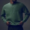 Domain Shift geribde trui met ronde hals - Clover Green