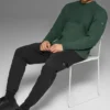 Domain Shift geribde trui met ronde hals - Clover Green
