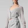 Doorschijnend kasjmier kort vest - Athletic Heather Grey