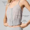 Doorschijnende kasjmier tanktop - Athletic Heather Grey