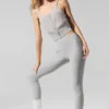 Doorschijnende kasjmier tanktop - Athletic Heather Grey