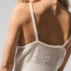 Doorschijnende kasjmier tanktop - ivoor