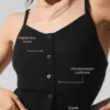 Doorschijnende kasjmier tanktop - Zwart