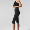 Doorschijnende kasjmier tanktop - Zwart