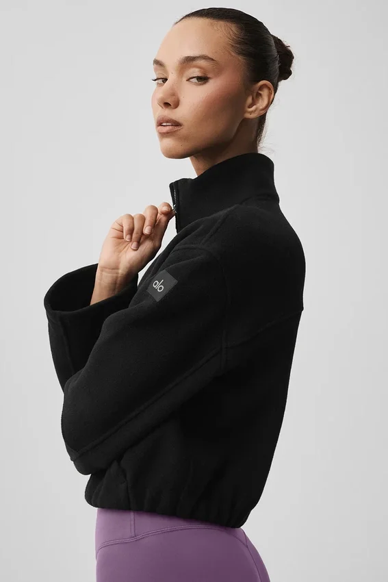 Double Face Wool City Girl-jas - Zwart