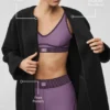 Double Face Wool City Girl lange jas - Zwart