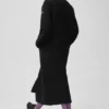 Double Face Wool City Girl lange jas - Zwart