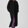 Double Face Wool City Girl lange jas - Zwart