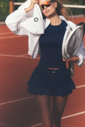 Double or Nothing-tennisrok – marineblauw
