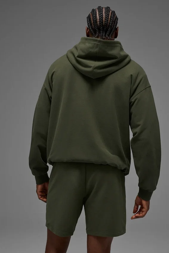Double Take-hoodie - Olijfgroen