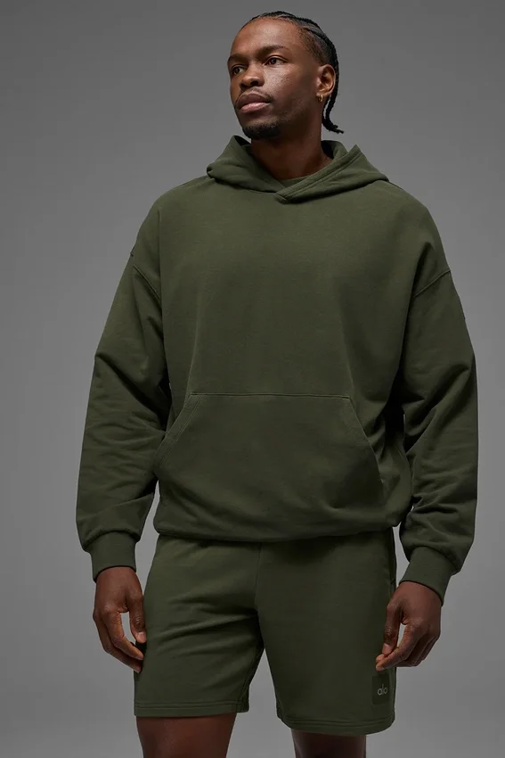 Double Take-hoodie - Olijfgroen