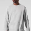 Double Take met lange mouwen en ronde hals - Athletic Heather Grey