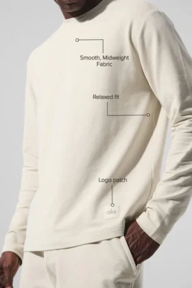 Double Take T-shirt met lange mouwen – Bone