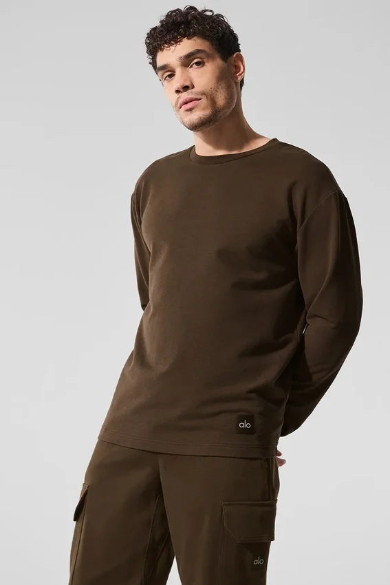 Double Take T-shirt met lange mouwen - Espresso