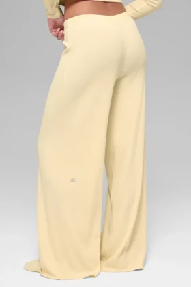 Dreamlight Straight-broek met middelhoge taille – Candlelight Yellow