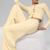 Dreamlight Straight-broek met middelhoge taille – Candlelight Yellow