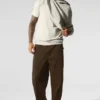 Edition suède broek met rechte pijpen - Espresso