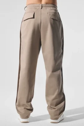 Edition suède broek met rechte pijpen – Gravel