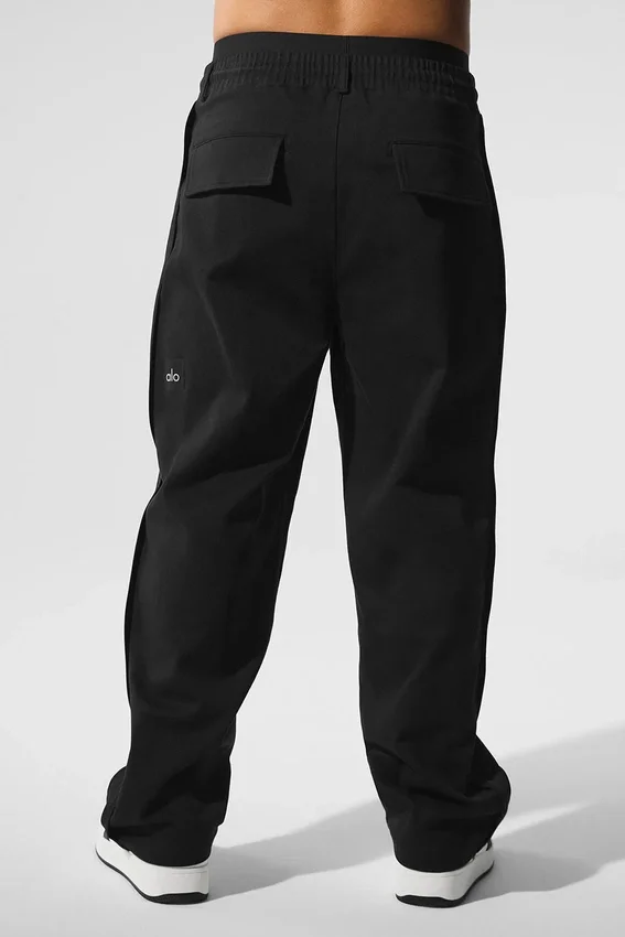 Edition Sueded Straight Leg Broek - Zwart
