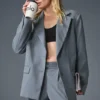 Eersteklas blazer – staalgrijs