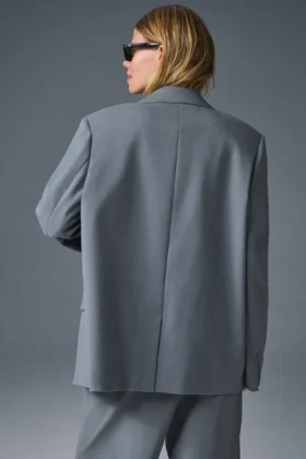 Eersteklas blazer – staalgrijs