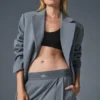 Eersteklas blazer – staalgrijs