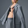 Eersteklas blazer – staalgrijs