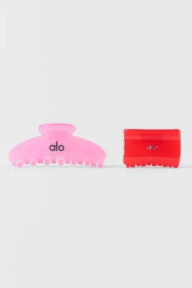 Effortless Claw Clip (2-pack) - Candy Heart Pink/Felrood