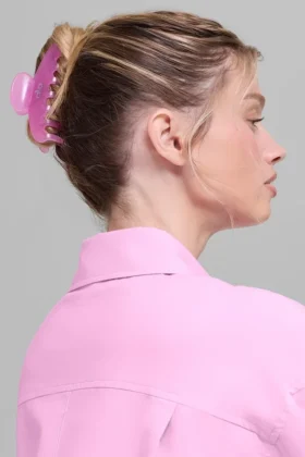 Effortless Claw Clip (2-pack) – Candy Heart Pink/Felrood