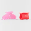 Effortless Claw Clip (2-pack) - Candy Heart Pink/Felrood