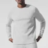 Elevate Waffle T-shirt met lange mouwen en ronde hals - Athletic Heather Grey