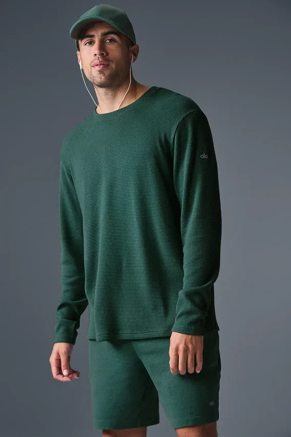 Elevate Waffle T-shirt met lange mouwen - Winter Ivy