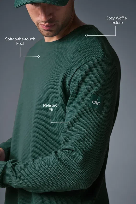Elevate Waffle T-shirt met lange mouwen - Winter Ivy