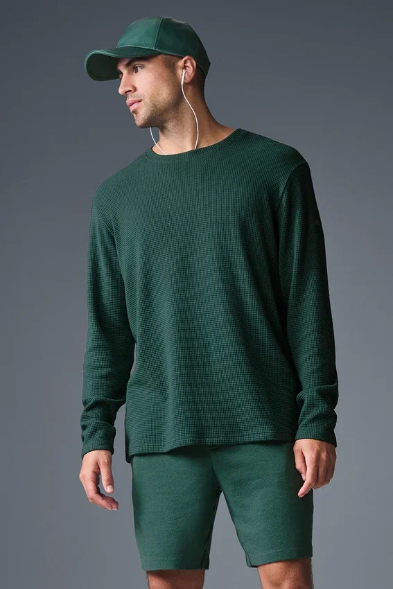 Elevate Waffle T-shirt met lange mouwen - Winter Ivy