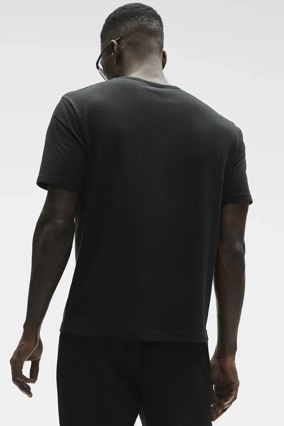 Essential T-shirt met korte mouwen voor in de stad - Zwart
