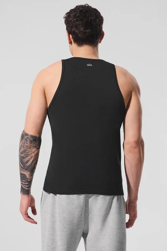 Everyday Modal Rib Top - Zwart