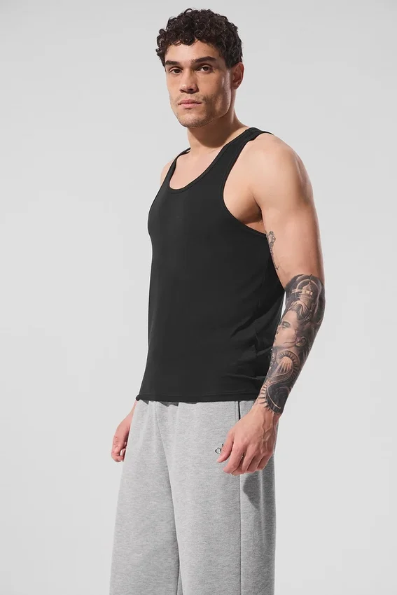 Everyday Modal Rib Top - Zwart