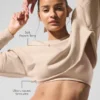 Extreme Cropped Trui - Macadamia