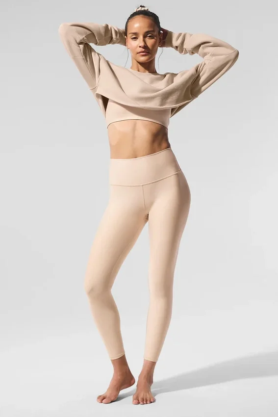 Extreme Cropped Trui - Macadamia
