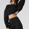 Extreme cropped trui - Zwart