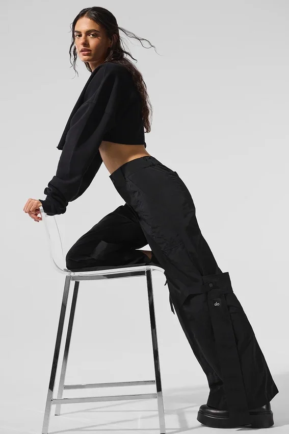 Extreme cropped trui - Zwart