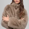 Faux Fur Allure-jas - Oat