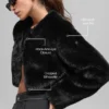 Faux Fur Chic Cropped Jacket - Zwart