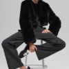 Faux Fur Chic Cropped Jacket - Zwart