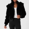 Faux Fur Foxy-jas - Zwart