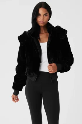 Faux Fur Foxy-jas - Zwart