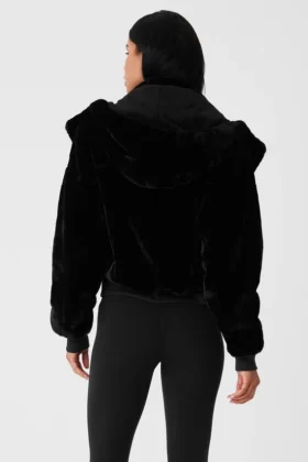 Faux Fur Foxy-jas – Zwart