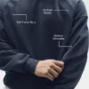 Field-sweatshirt met ronde hals - Navy
