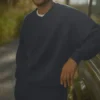 Field-sweatshirt met ronde hals - Navy