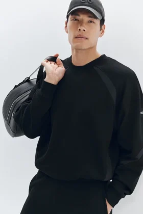 Field sweatshirt met ronde hals - Zwart